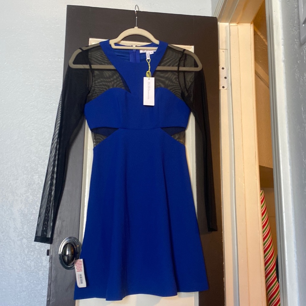 Blue and Black Mesh BCBGeneration Dress Size 0